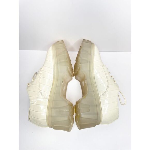 Chinese Laundry Jesty Oxfords Size 7 Cream Croc Embossed Chunky‎ Platform Shoes - Picture 6 of 10
